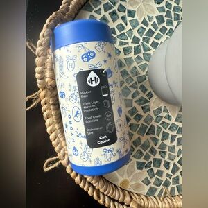 Hydrojug BLUE WESTERN CHARM 12oz Slim Can Cooler